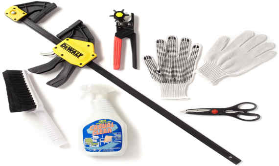 patio furniture tools and cleaning products