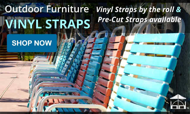 Vinyl strap chairs and precut straps